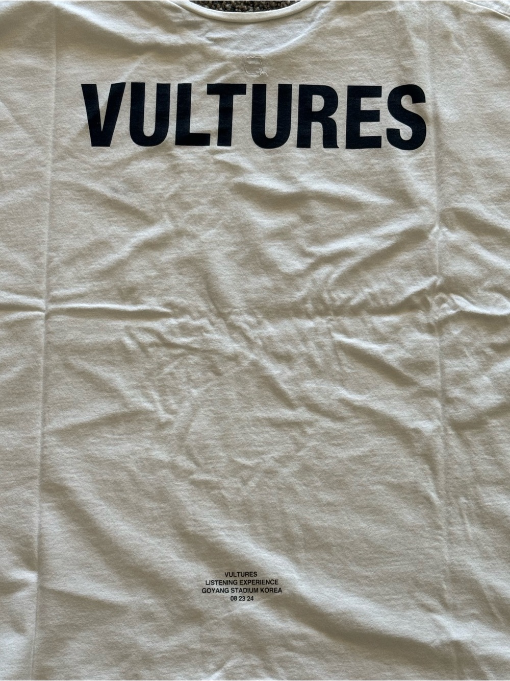 VULTURES White Tee with Black Logo
